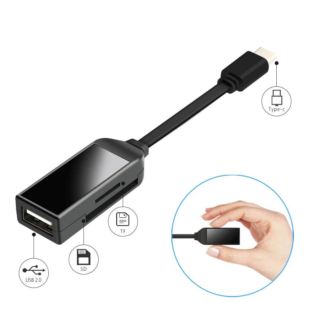 Адаптер для чтения карт памяти Rocketek type c usb otg multi 2 в 1 SD/TF micro SD pc аксессуары