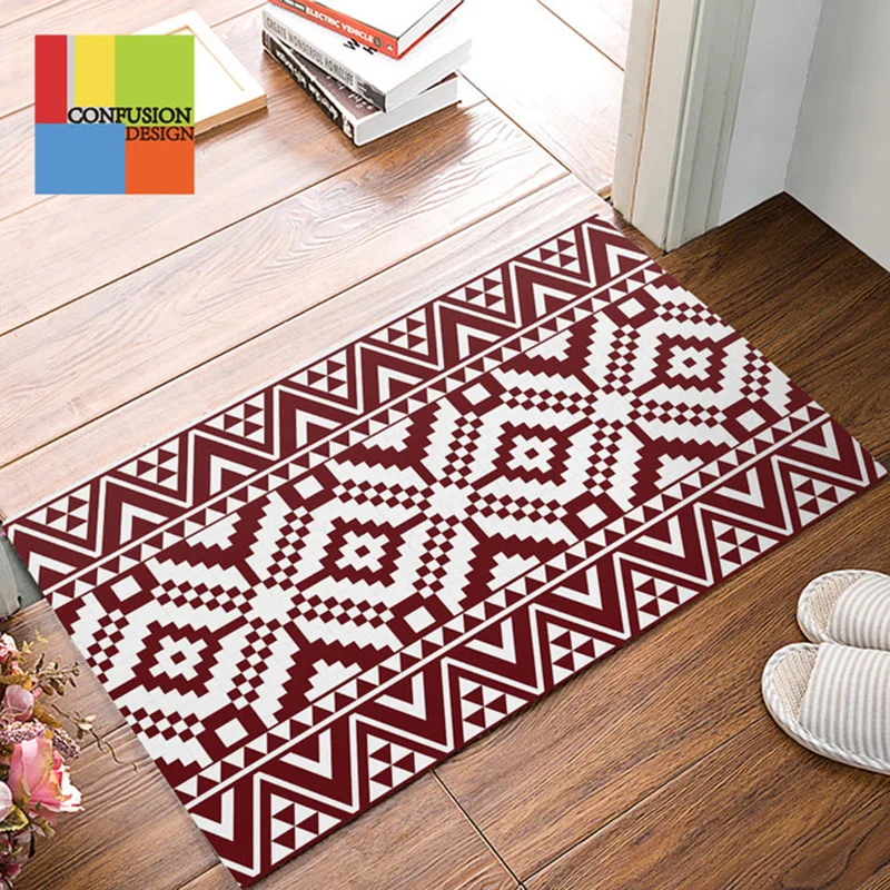 Pattern Рождественский Противоскользящий коврик напольный коврик для двери украшения с изображением Санты Рождественское украшение для дома Рождественский подарок на год Kerst Decoratie - Цвет: Pattern