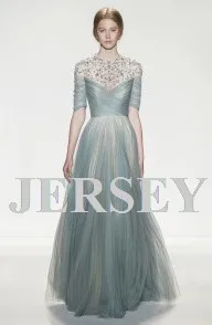 vestido de noiva, половина рукава, кристалл, бисер, вечерние платья, длина до пола, платья для матери невесты