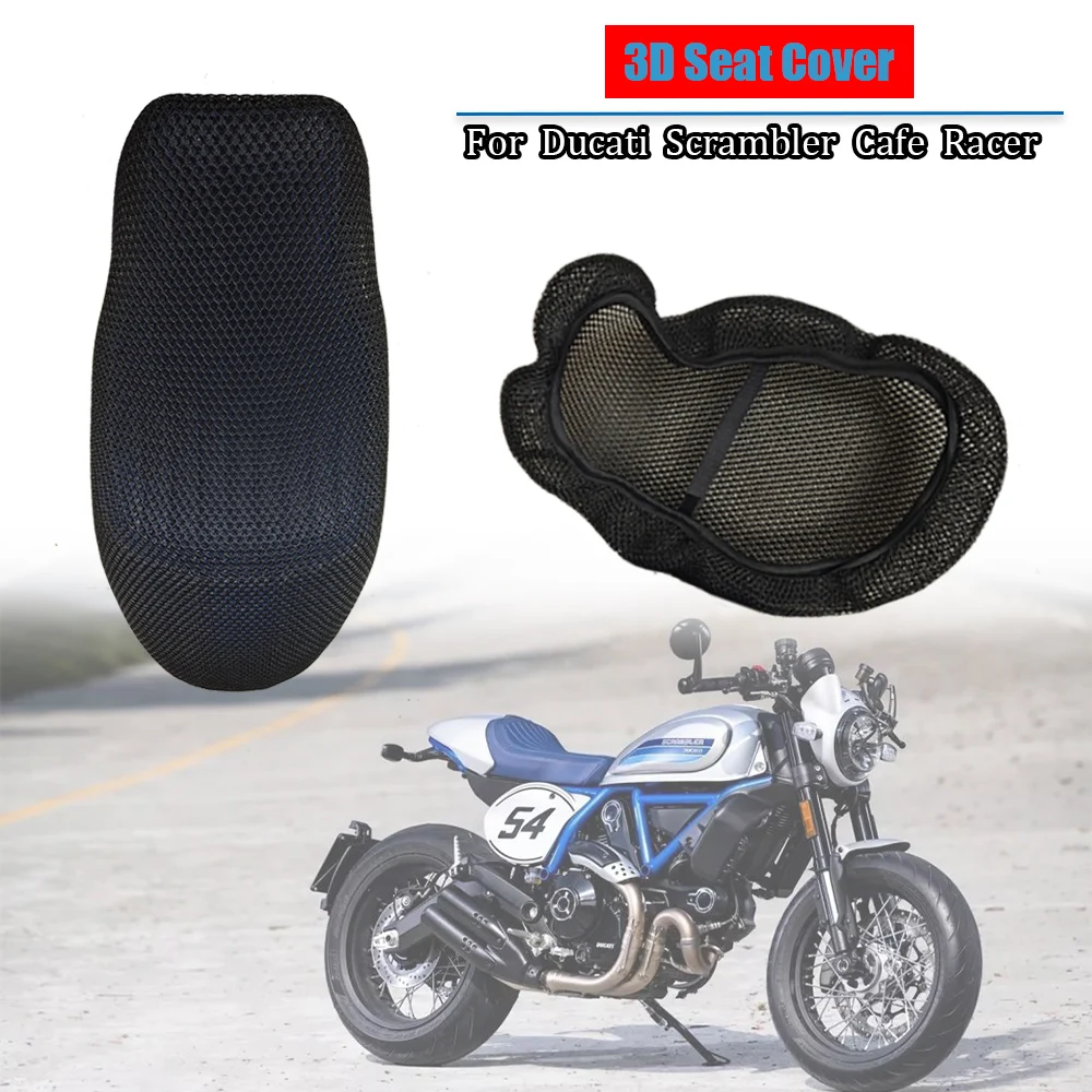 

For Ducati Scrambler Cafe Racer Rear Seat Cowl Cover Waterproof Sunproof Insulation Net 3D Mesh Protector Motorcycle Accessories