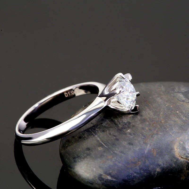 2.0ct 8 мм круглый разрез EF обручальное кольцо на головщину Moissanite кольцо для женщин