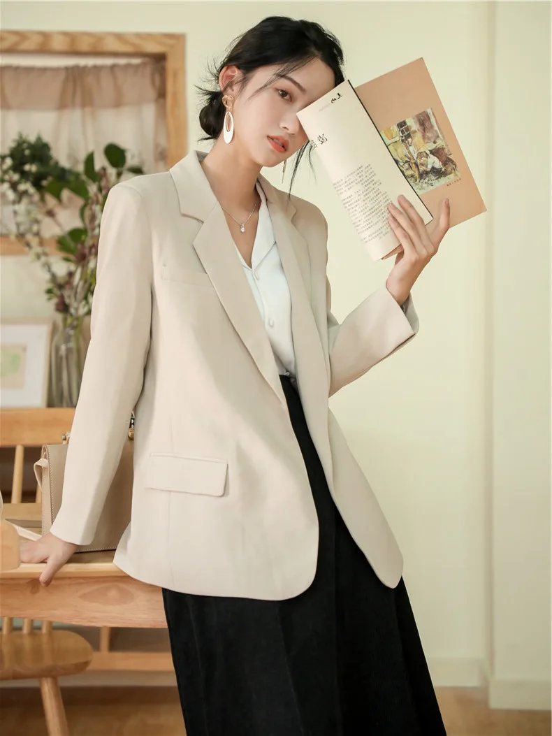 

2019 Early Autumn New Style Slim Waist Lace-up Suit Waist Hugging Slimming Casual Small Suit Coat Women's