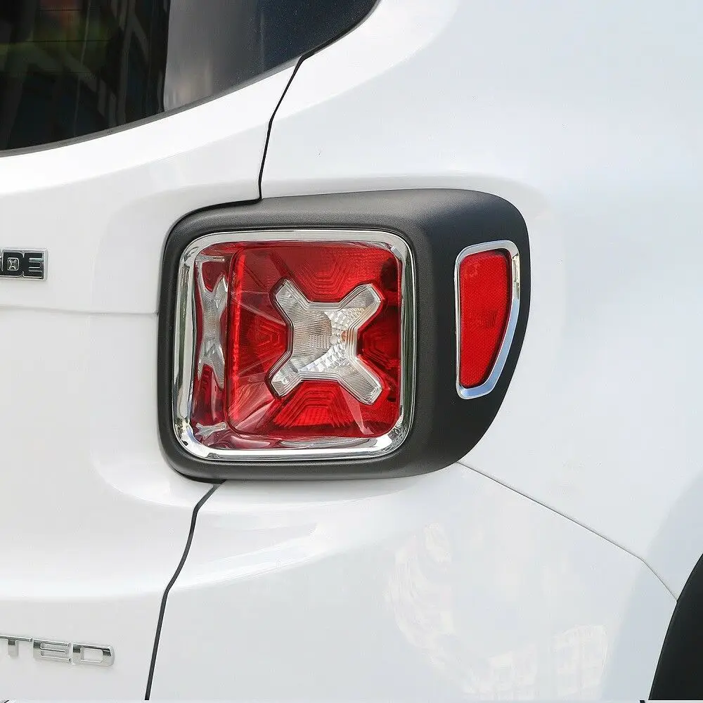 2 шт задний L& R задний свет рамка крышка декоративная отделка для Jeep Renegade- хром