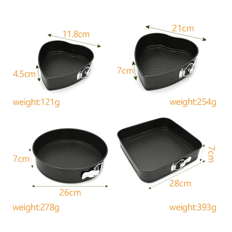 Антипригарным сердце/площадь/круглый чизкейк кастрюли с съемное дно