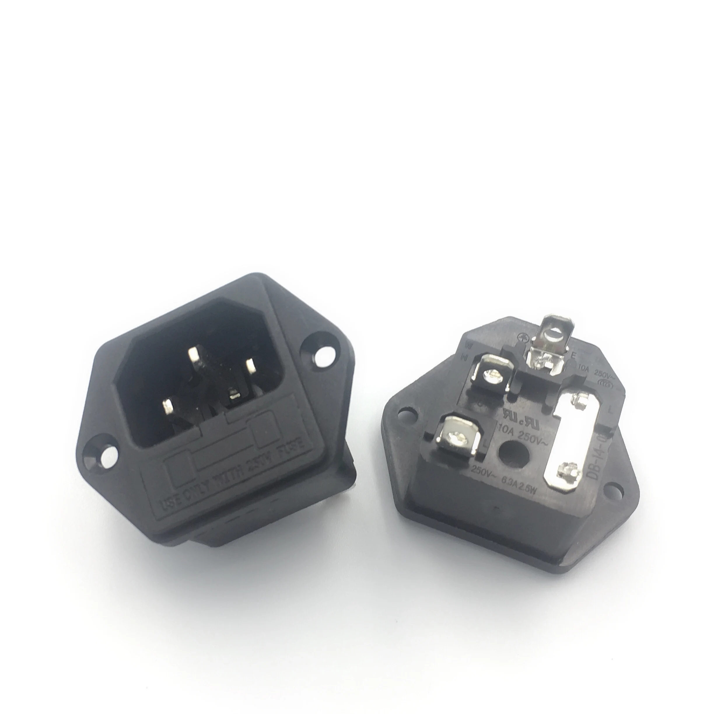10A 250VAC 3 Pin iec320 C14 Входной разъем питания розетка с красной лампой кулисный переключатель 10A гнездо держателя плавкого предохранителя Мужской Разъем