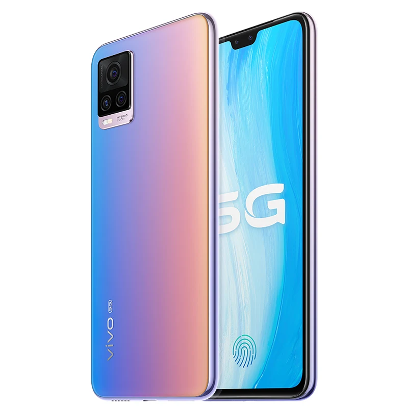 New Vivo S7 5G Android Phone 6.44" AMOLED Screen 4000mAh Battery 64.0MP 5 Cameras Snapdragon 765G Dual Sim 33W Charger Face ID ram memory