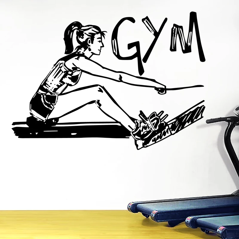 

Fitness Decal Gym Sticker Body-building Posters Vinyl Wall Decals Mural Fitness Crossfit Decal Muscle Gym Sticker