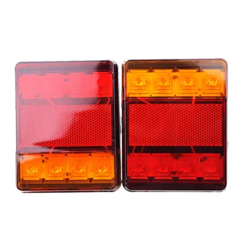 

1 Pair ABS Shock Resistant 12V 8LED Trailer Lights Lamp Waterproof LED Tail Stop Indicator Boat Caravan