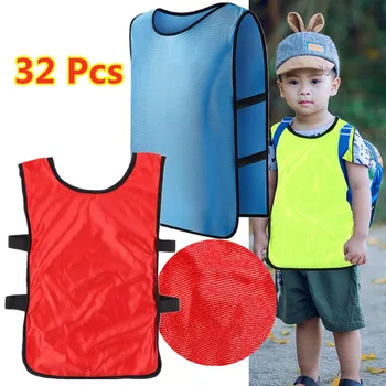 

32 Pcs Adult Children'S Football Basketball Training Vest Baby Kids Children Sport Game Team Mesh Vest Summer Tank Cloth