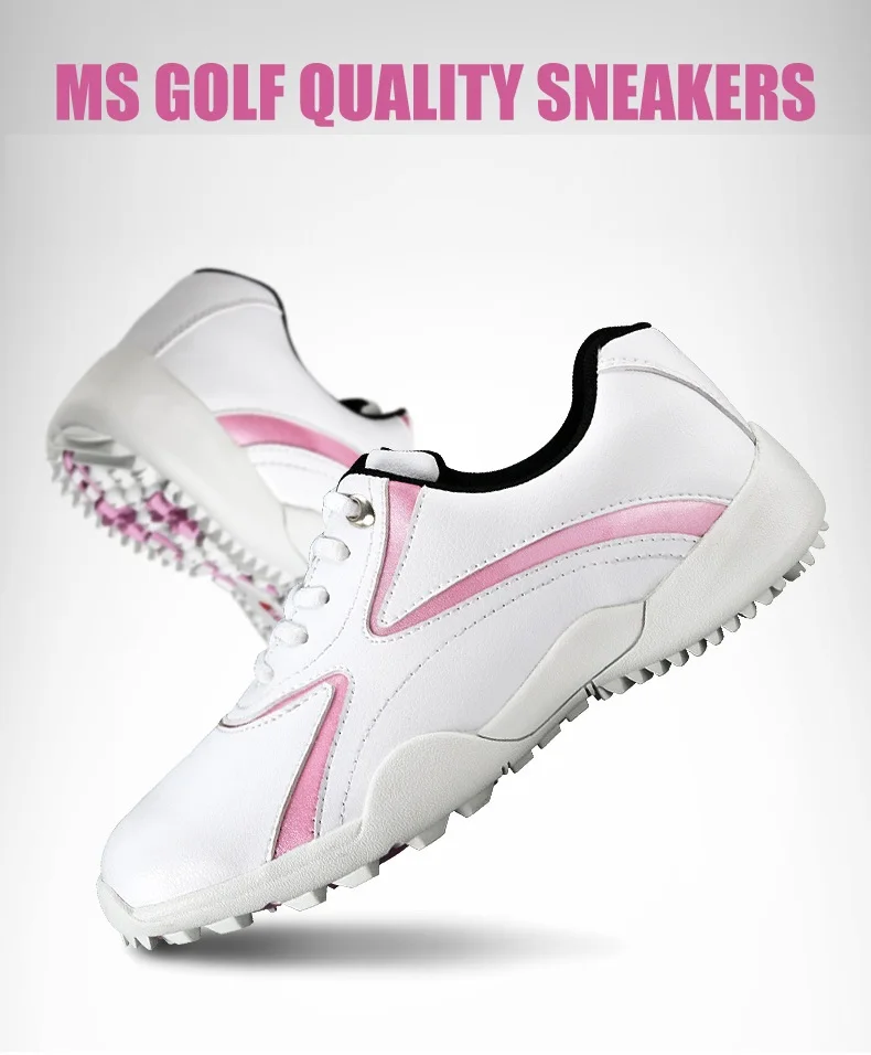 PGM обувь для гольфа женские легкие спортивные кроссовки с шипами водонепроницаемые дышащие женские туфли для гольфа 2 цвета