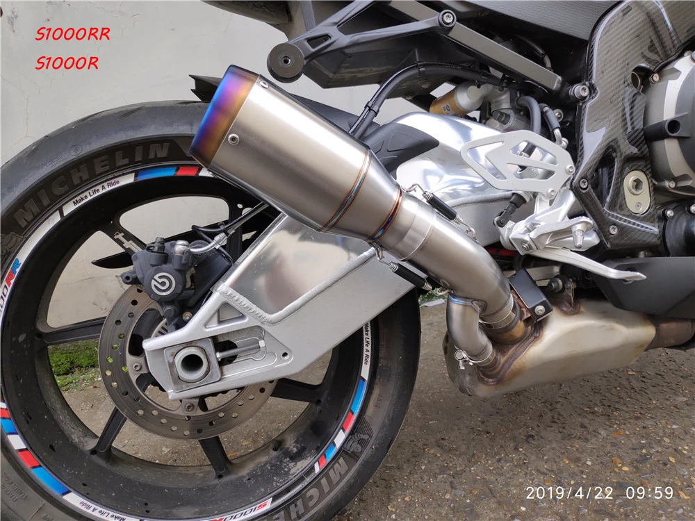 60 мм мотоцикл титановый сплав выхлопная труба Akrapovic S1000RR S1000R модифицированная для S1000RR S1000R звуковая волна жареная улица