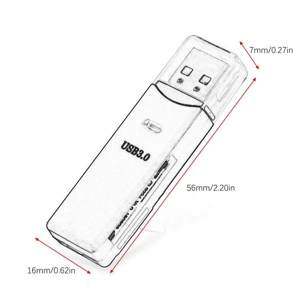 Высокоскоростной многоинтерфейсный адаптер для чтения карт памяти USB 3 0 Micro SDXC TF T