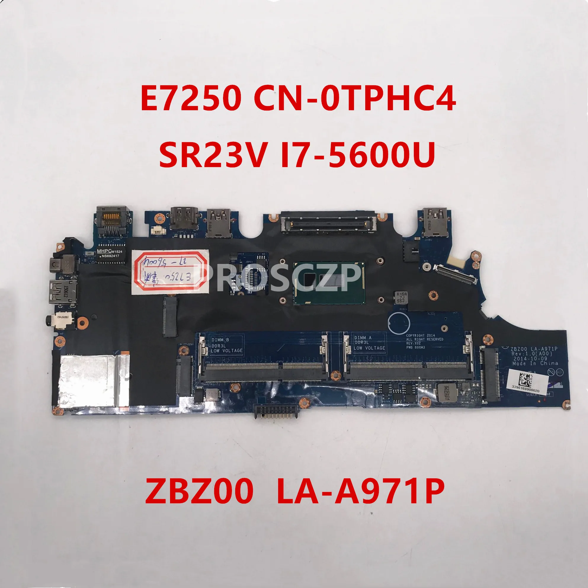 Для E7250 7250 LA-A971P CN-0TPHC4 0TPHC4 TPHC4 материнская плата портативного компьютера с i7-5600 Процессор тестирование