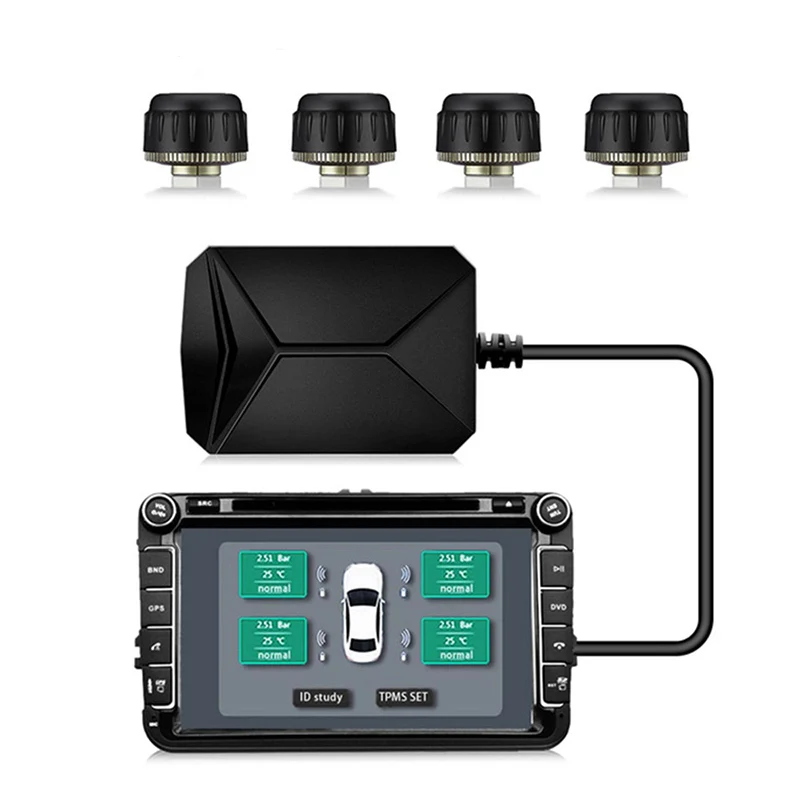 USB Android автомобильный TPMS автомобильный монитор давления в шинах Система контроля температуры в шинах