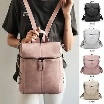 

Ladies Shoulder Bag Rucksack Leather Satchel Travel School Backpack College Bags