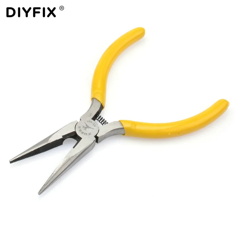 

DIYFIX 5" 125MM Mini Needle Nose Plier With Blade High Carbon Stell Pliers Jewelry Making Electronic Phone RepairHand tools