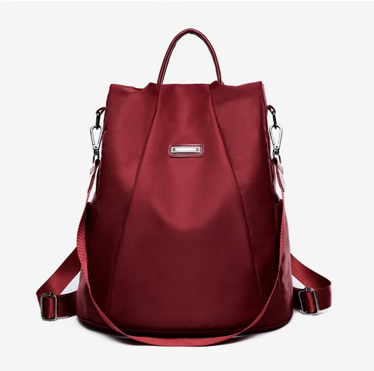 Anslot, Модный женский рюкзак для отдыха, водонепроницаемый, Оксфорд, сумки, большая вместительность, Подростковый школьный рюкзак, противоугонная дорожная сумка HPS66 - Цвет: WineRed