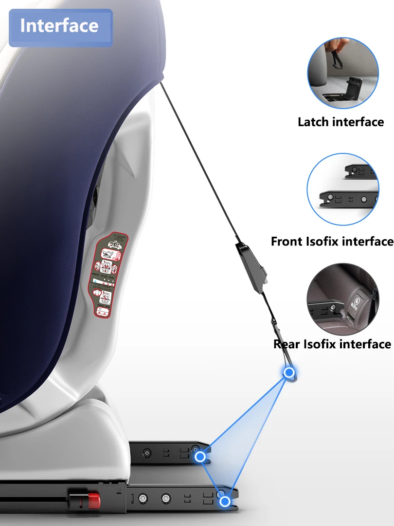 Автомобильное Универсальное Детское сиденье для безопасности Isofix и защелка