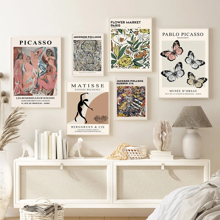 

Henry Matisse William Morris Butterfly Flower Wall Art Canvas Painting Nordic Posters And Prints Decor Pictures For Living Room
