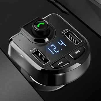 

Portable Car FM transmitter Accessories 1x Radio MP3 Player USB Charger