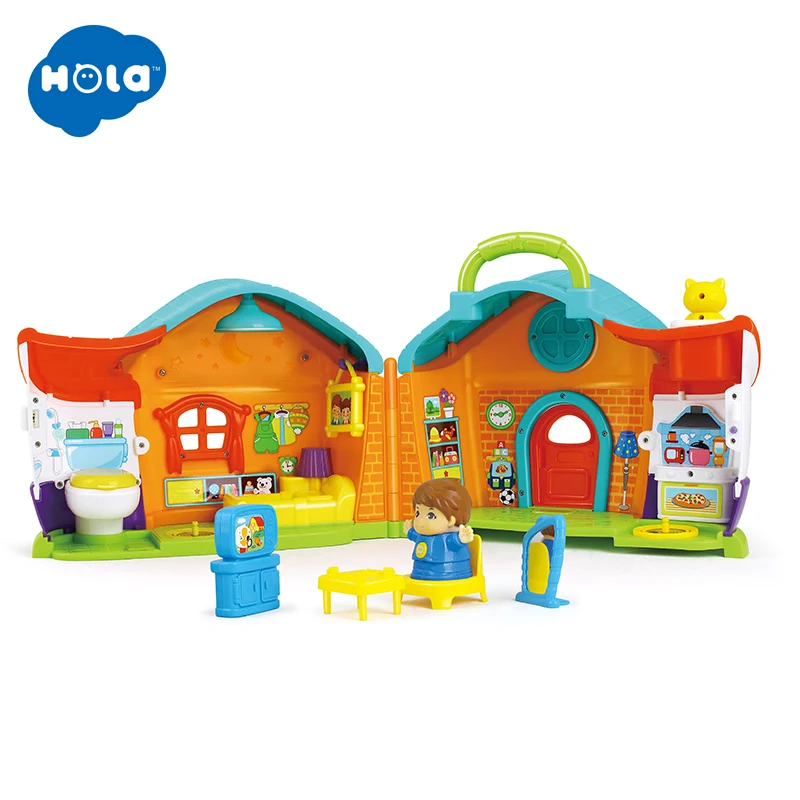 HOLA TOYS 3128A модель дома Миниатюрный Кукольный домик с мебелью аксессуары игрушки