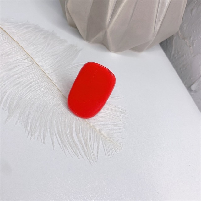 New Statement Resin Rings Ins Handmade Geometric Transparent Candy Color Ring For Female Jewelry Korea Acrylic Jewellery