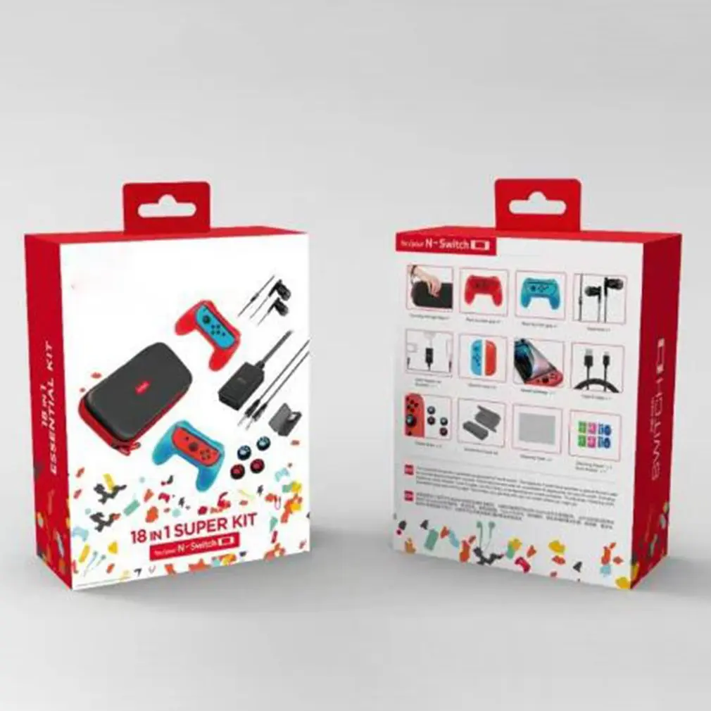 18 в 1 комбинированный аксессуар для nintendo Switch сумка для хранения Grip Joy-con футляр для игровых карт для консоли nintendo Switch