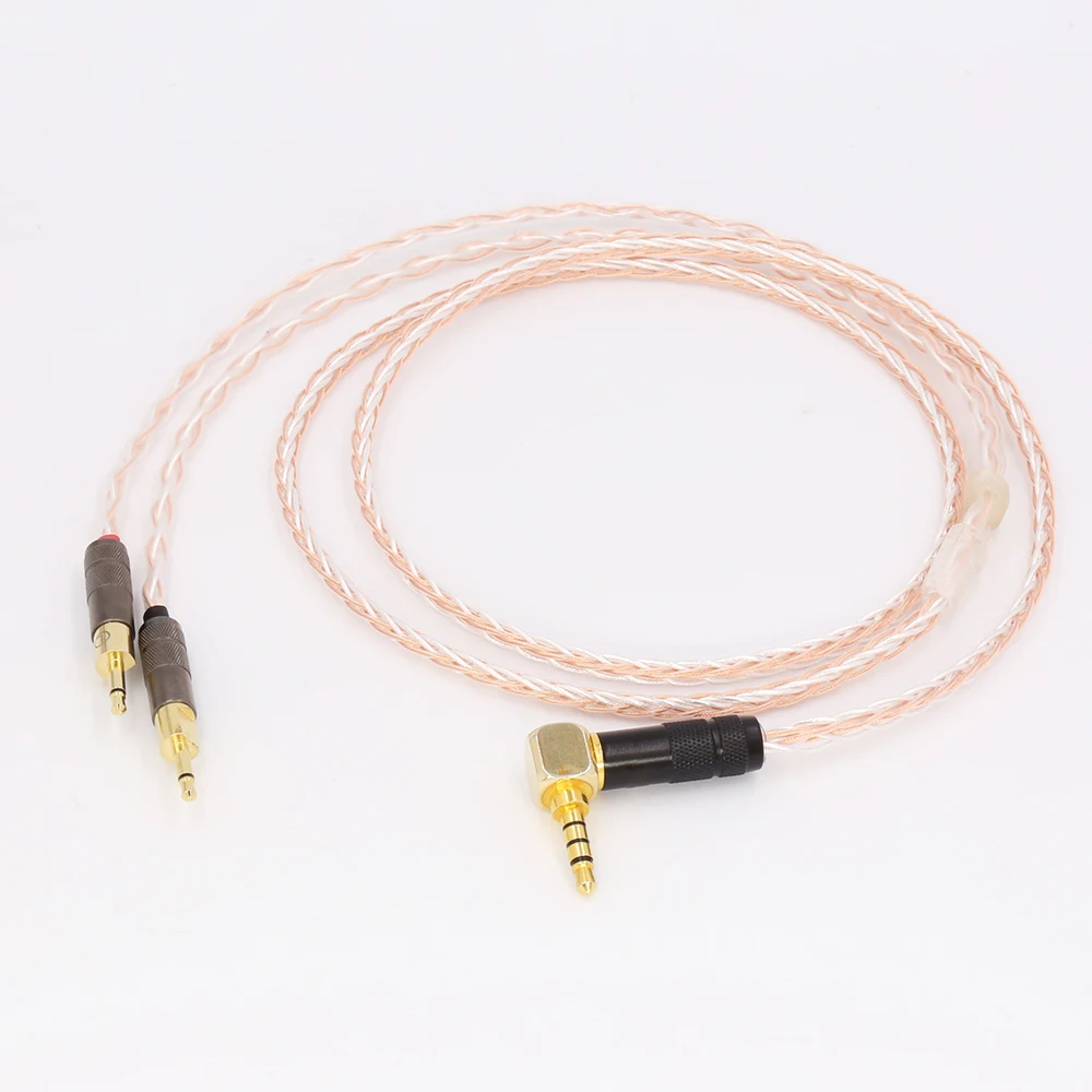 3 5mm Right Angled 4pole TRRS Re Zero Balanced Upgraded Audio Headphone Cable For HD700