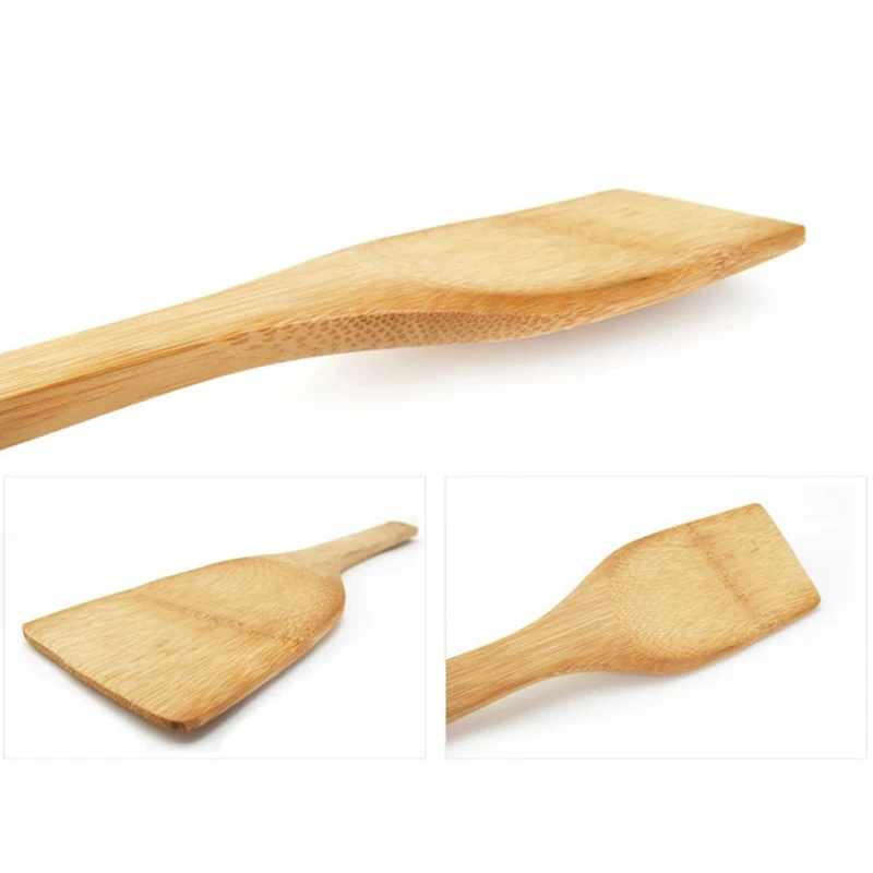 30cm Kitchen Wooden Spatula Heat Resistant Shovel Cooking Spoon Pan Rice Spoon Kitchenware Non-Stick Pan Bamboo Rice Shovel wooden cooking spoon