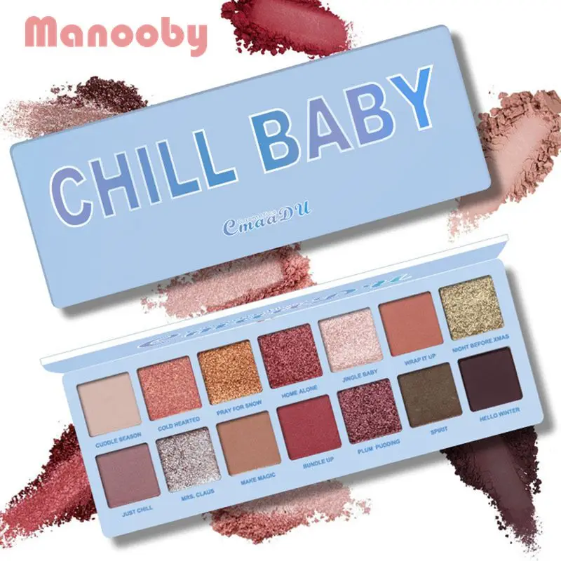 Manooby, палитра теней для век, профессиональная пигментированная пудра, мерцающие тени для век, матовая пудра, косметическая пудра