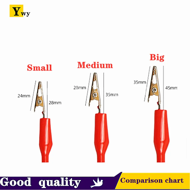 Alligator Clips Doubl E-ended Clips Crocodile Cable Alligator Jumper Wire Test Leads 10pcs 50cm