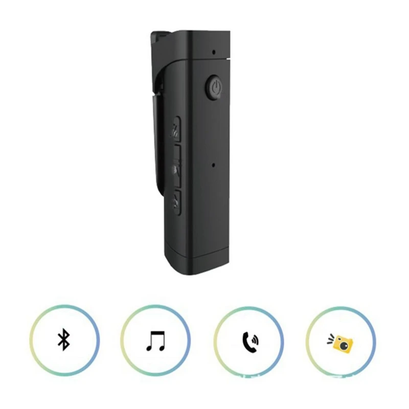 Bluetooth аудио приемник воротник клип Тип беспроводной адаптер для смартфона гарнитура стерео аудио адаптер, черный