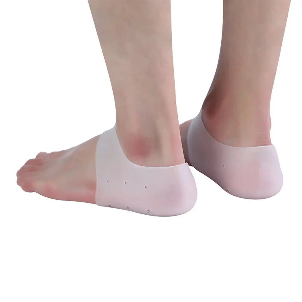 1 Pair Heel Stick Thick Silicone Small Round Sticker Heel Paste Transparent Pure Silica Gel Heel Paste Heel Care Comfortable