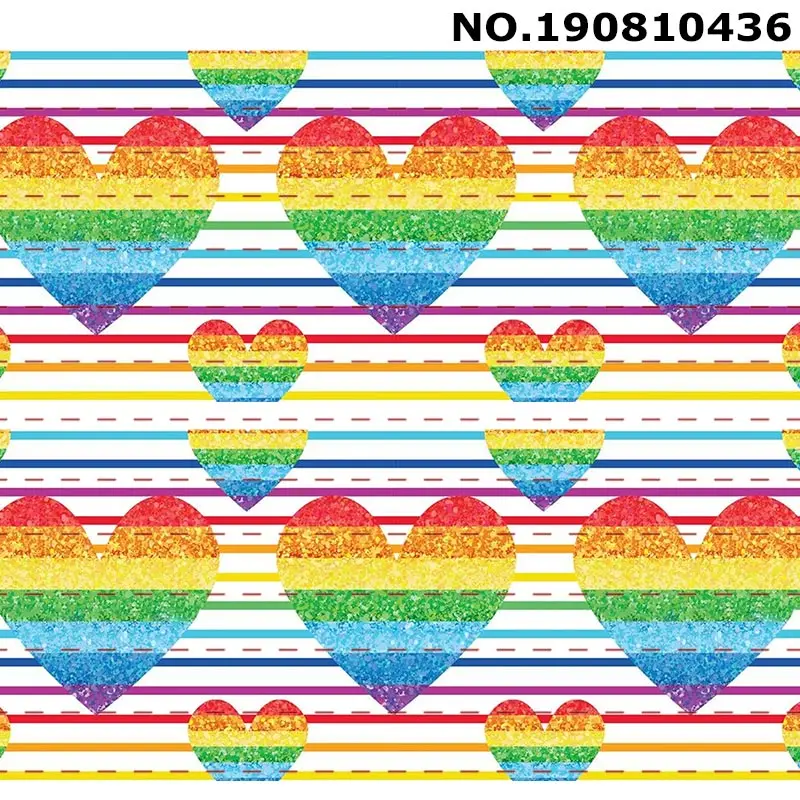 190810436 Новинка 50 ярдов фантастический персик сердце Напечатано Grosgrain, атласная лента ручной работы материалы - Цвет: 190810436
