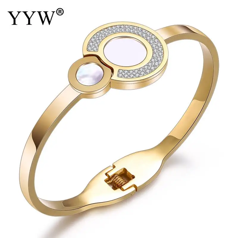 gold color Новое поступление высокое качество подарок ювелирные изделия титановая сталь с браслетом Модные женские Розовое золото Цвет влюбленных браслет - Окраска металла: gold color