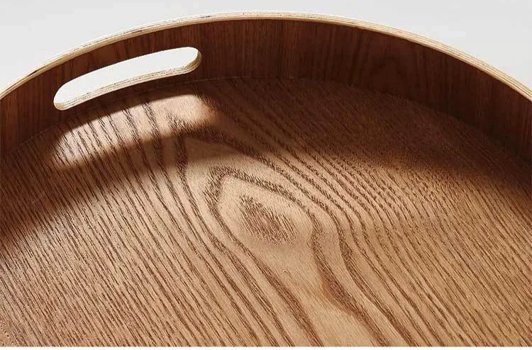 Japan Style Solid Wood Storage Trays Multifunction Round/Oval/Rectangular Food Tea Plate Drink Platter Steak Fruit Snack Storage