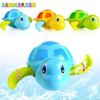 

1PC Cute Cartoon Animal Tortoise Frog Classic Baby Water Toy Infant Swim Turtle Wound-up Chain Clockwork Kids Beach Bath Toys
