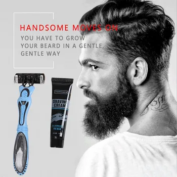 

2pcs/set Stainless Steel Handle Blade Razor Manual Shaving Adjustable Safety Classic Disposable Face Care Hair Removal for Man