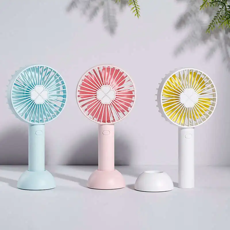 Colorful Mini USB Night Light Rechargeable Air Cooling Fan Desk Fan Travel Home Student Dormitory Portable Desktop Office Fan