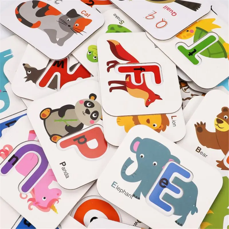 Alphabet and Number Flash Cards Wooden Jigsaw Puzzle Peg Board Set Preschool Educational Montessori Toys for Toddlers Kids Boys