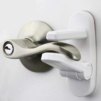 

1pc Baby Safety Lock Door Lever Lock Safety Child Proof Doors 3M Adhesive Lever Handle Compatible with Standard