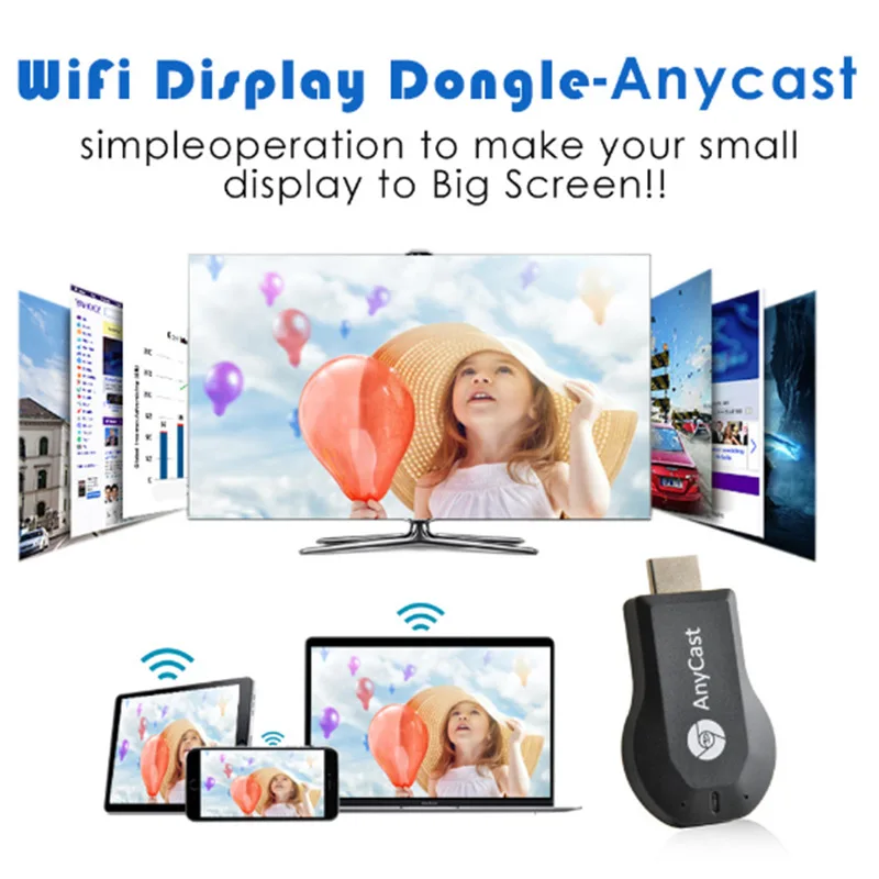 Creacube Anycast M2 ezcast Miracast беспроводной DLNA AirPlay зеркальный HDMI ТВ стик Wi Fi дисплей адаптер
