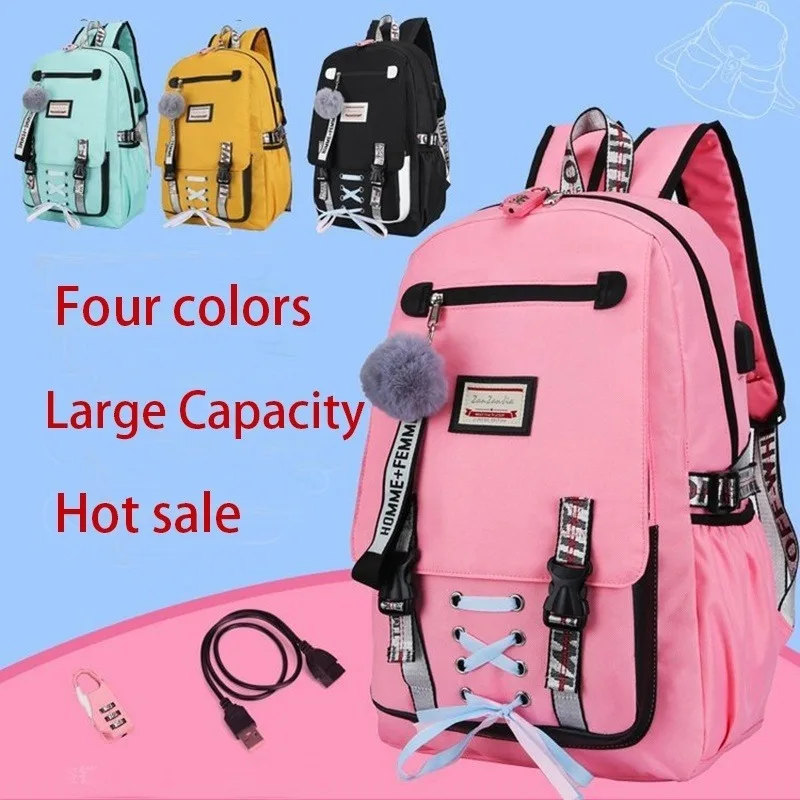 

Teenage Girls Large Capacity Trending School Backpack Women Book Bag Middle School Bag Youth Leisure College Mochila Escolar