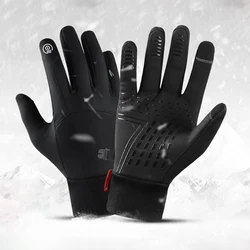 2021 Unisex Winter Gloves for Men Waterproof Thermal Fleece Lined Touch Screen Mittens Outdoor Sport Motorcycle Cycling Gloves