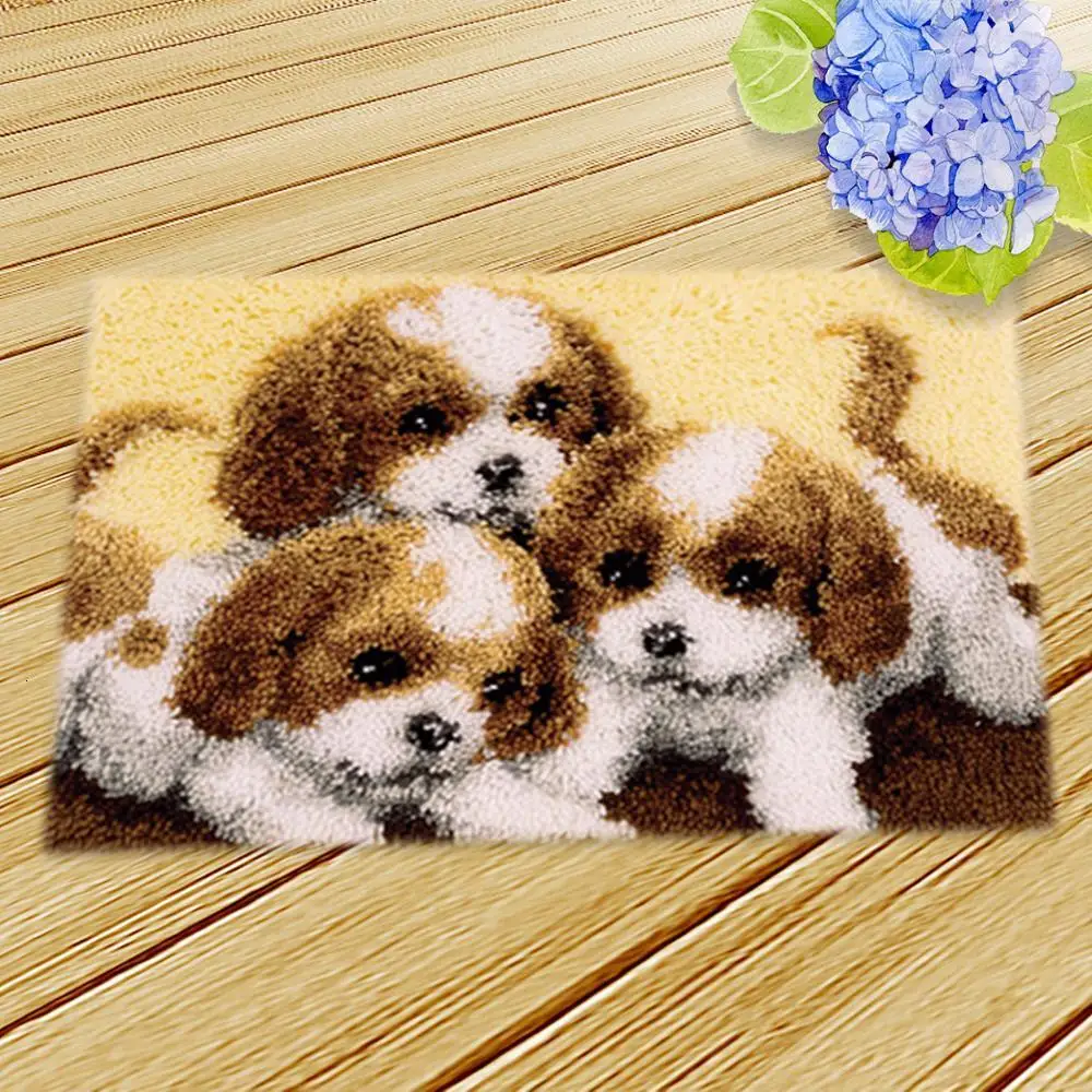 Latch Hook Kits Canvas Tapijt Foamiran For Needlework Embroidery Mat Dieren Knooppakket Blank Cushions Do It Yourself | Дом и сад