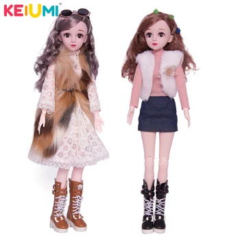 

KEIUMI 1/3 Full Silicone Vinyl Bjd Dolls Flexible 24” Joint Dolls Lifelike Urban Sister Handmade Makeup Toys Gift For Collection