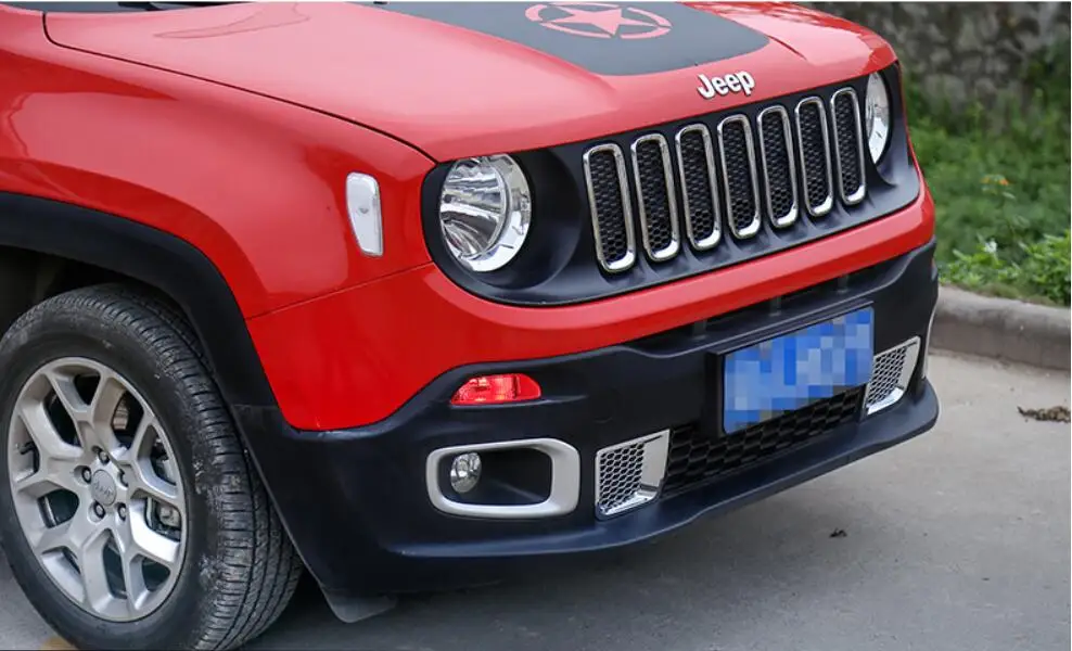 ABS Автомобильная Передняя панель на входе рамка украшена яркой рамкой для Jeep Renegade