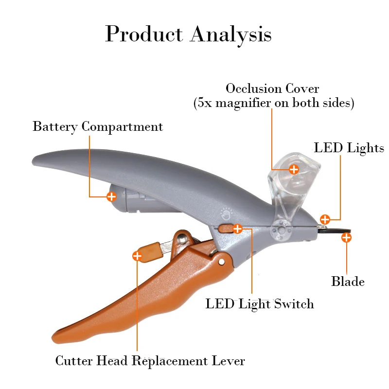 Светодиодная лампа для маникюра измельчитель кошек и собак 5 увеличительных