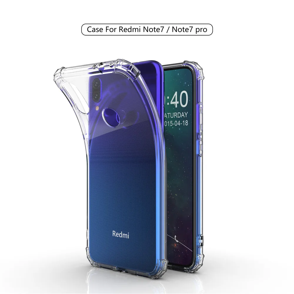 Мягкий чехол для телефона XiaoMi Redmi Note8 Note8Pro Note7 ударопрочный бампер с кристаллами