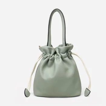 

Fashion Women Bucket Bags 2020 New Design Summer Handbag Popular Style Soft PU Leather Ladies Shoulder Bags